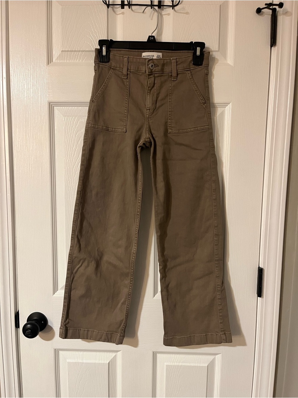 abercrombie kids Brown Wide-Leg Chino Pants